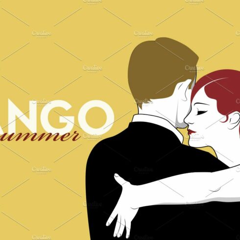 Tango Dancers: Yellow background cover image.