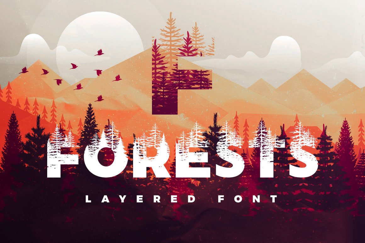 Forests Layered Font cover image.