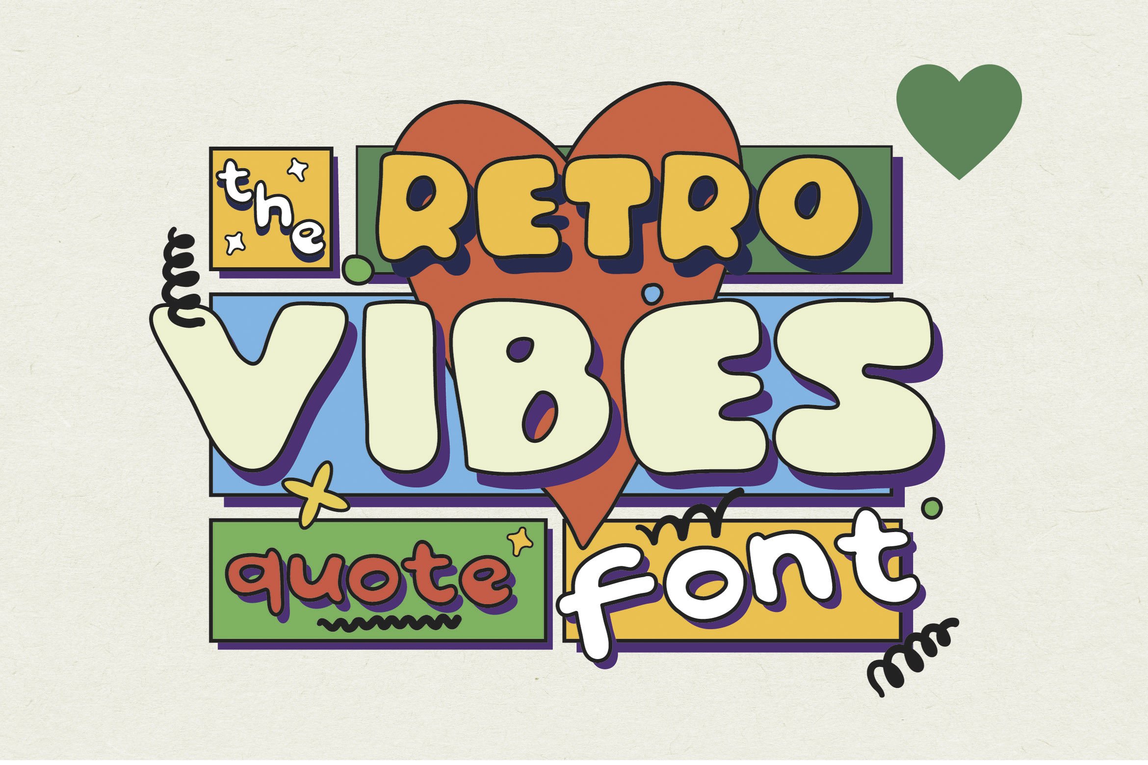 Retro Vibes|Quotable|Hand Drawn Font cover image.