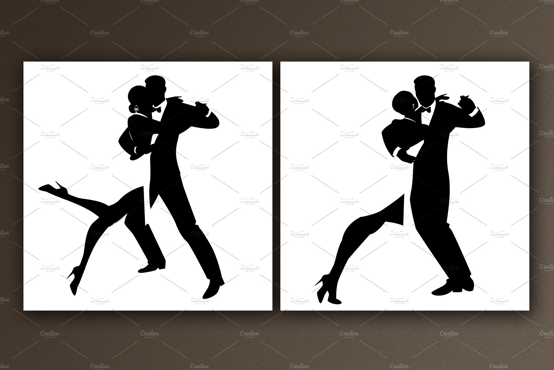 Silhouettes of Tango dancers cover image.