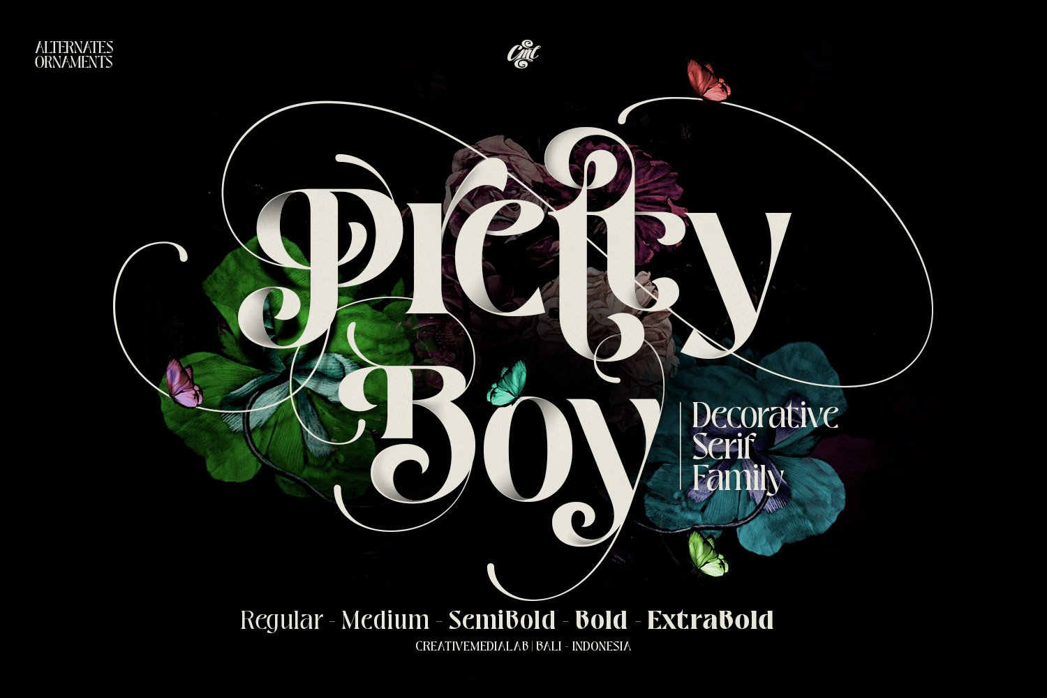 pretty boy beauty serif family art deco 919