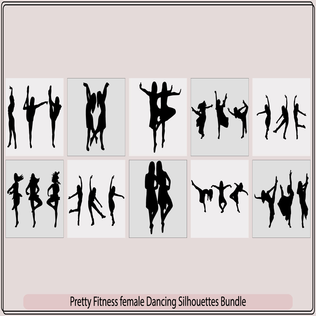 Pretty fitness female dancing,woman dancing silhouette ,dancing pretty ballerina,Young pretty ballerina women preview image.