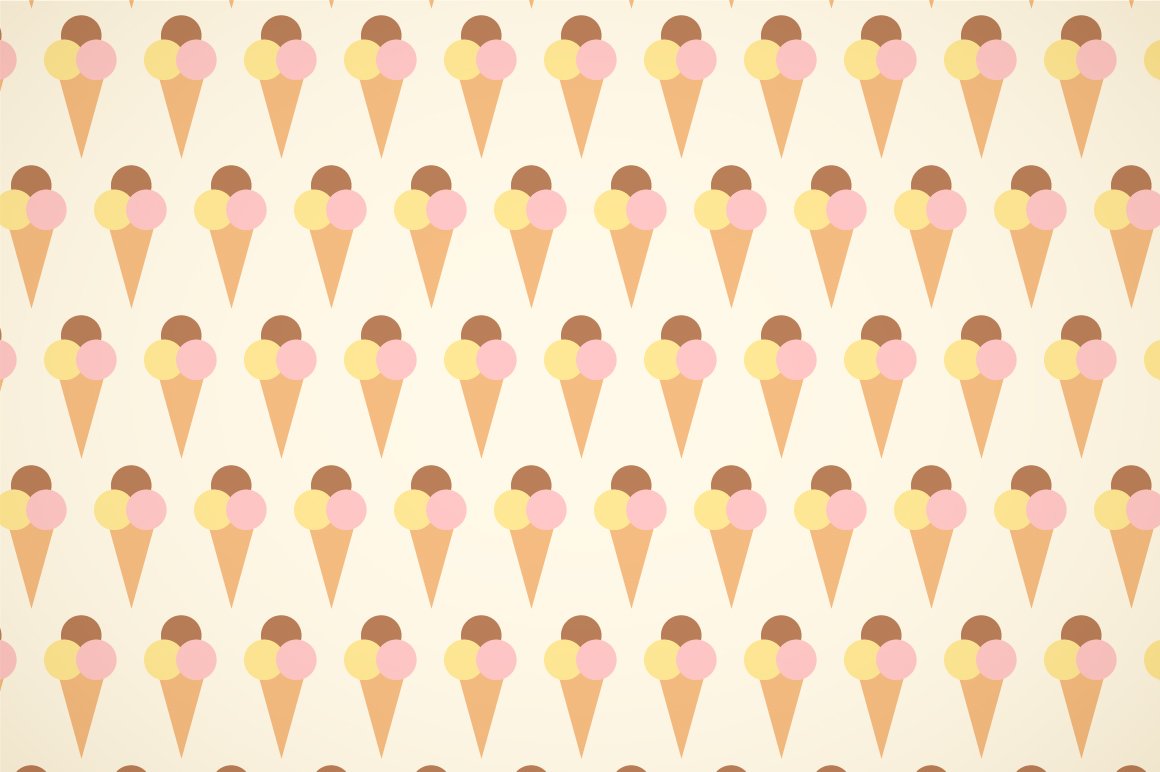 Ice cream cones seamless pattern cover image.