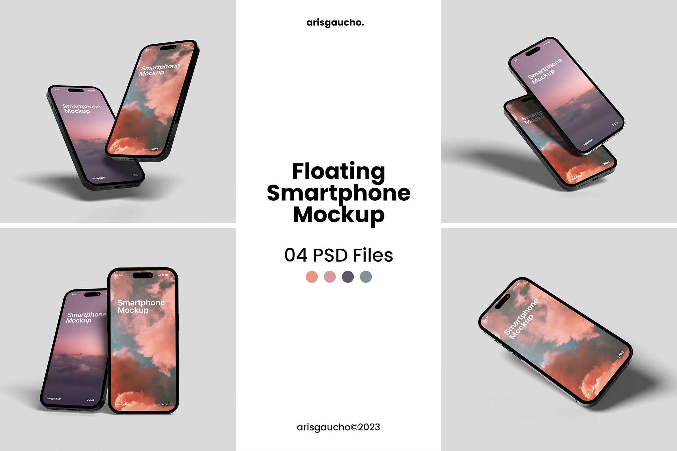 Floating Smartphone Mockup cover image.