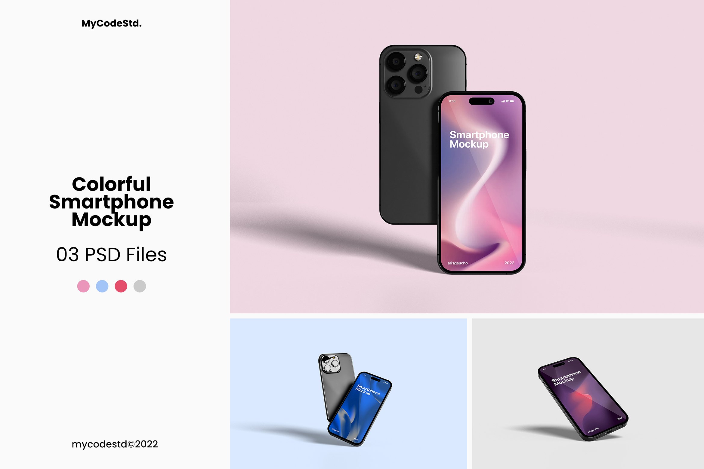 Colorful Smartphone Mockup cover image.