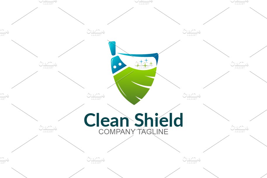 Clean Shield - Logo Template preview image.