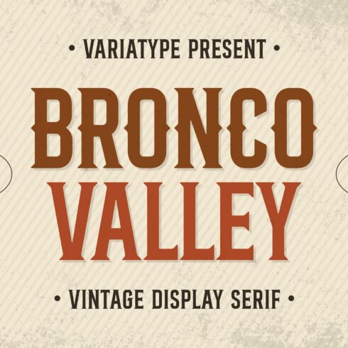 Bronco Valley - Vintage Serif cover image.
