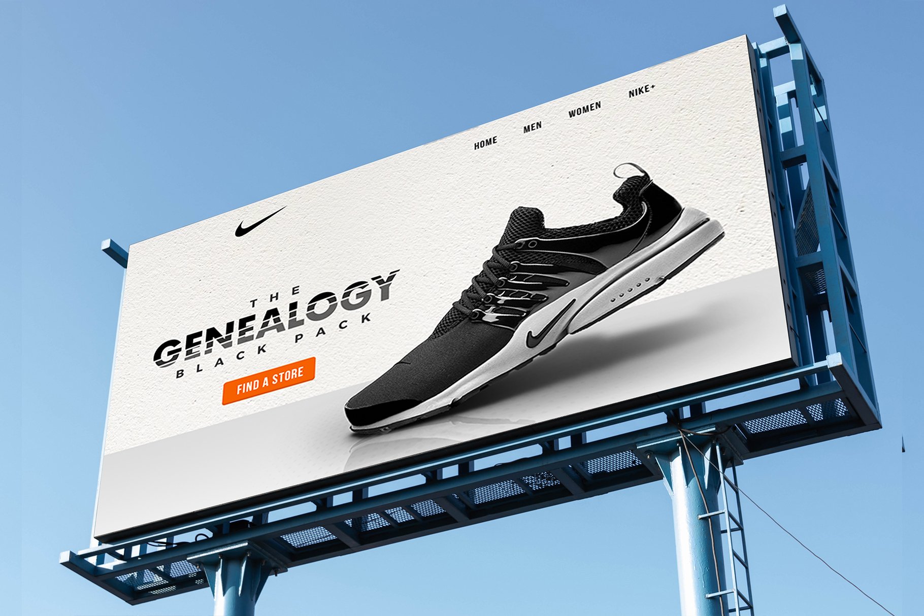 Billboard Realistic Mockup PSD preview image.