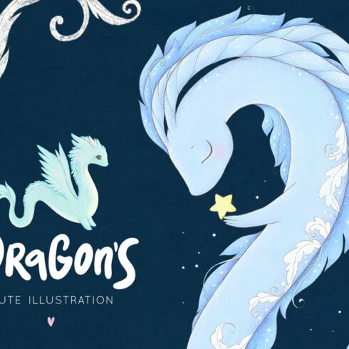 Fantasy Dragon illustration cover image.