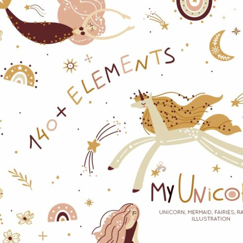 Unicorn, Mermaid, Fairy collection cover image.