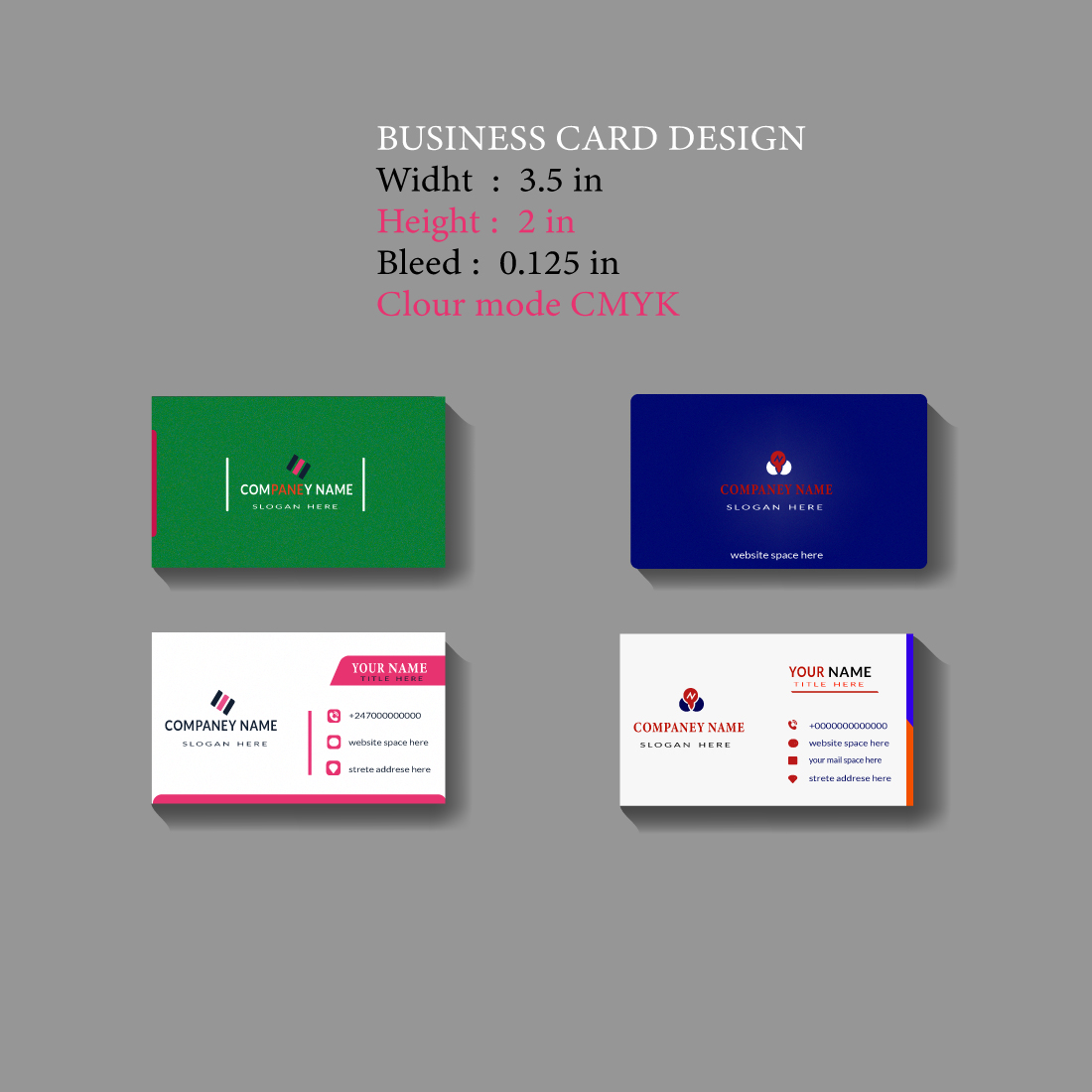 creative and modern business card design cover image.