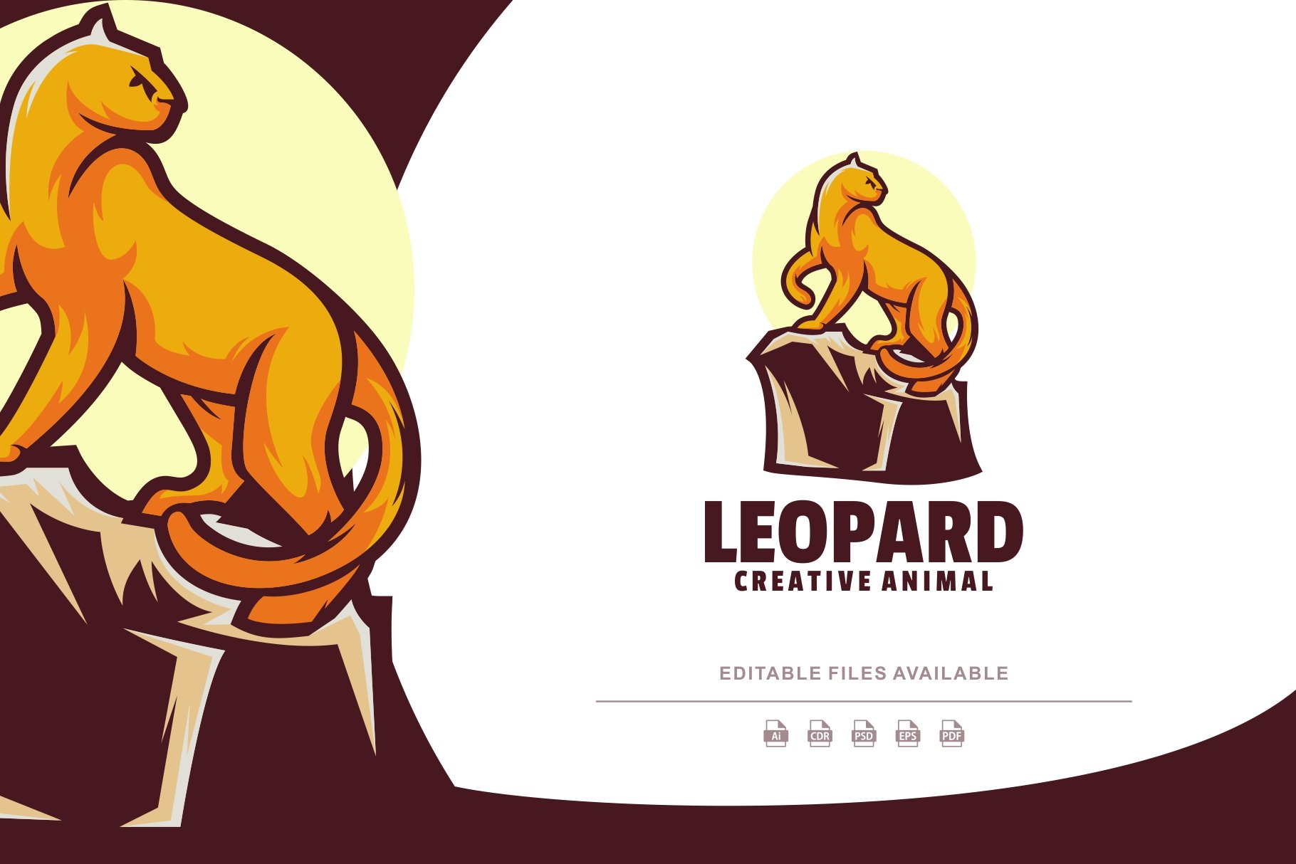 Leopard Simple Mascot Logo cover image.