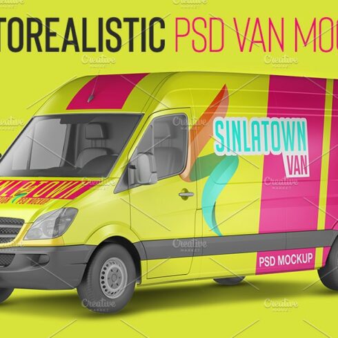 Transporter Van PSD Mockup cover image.