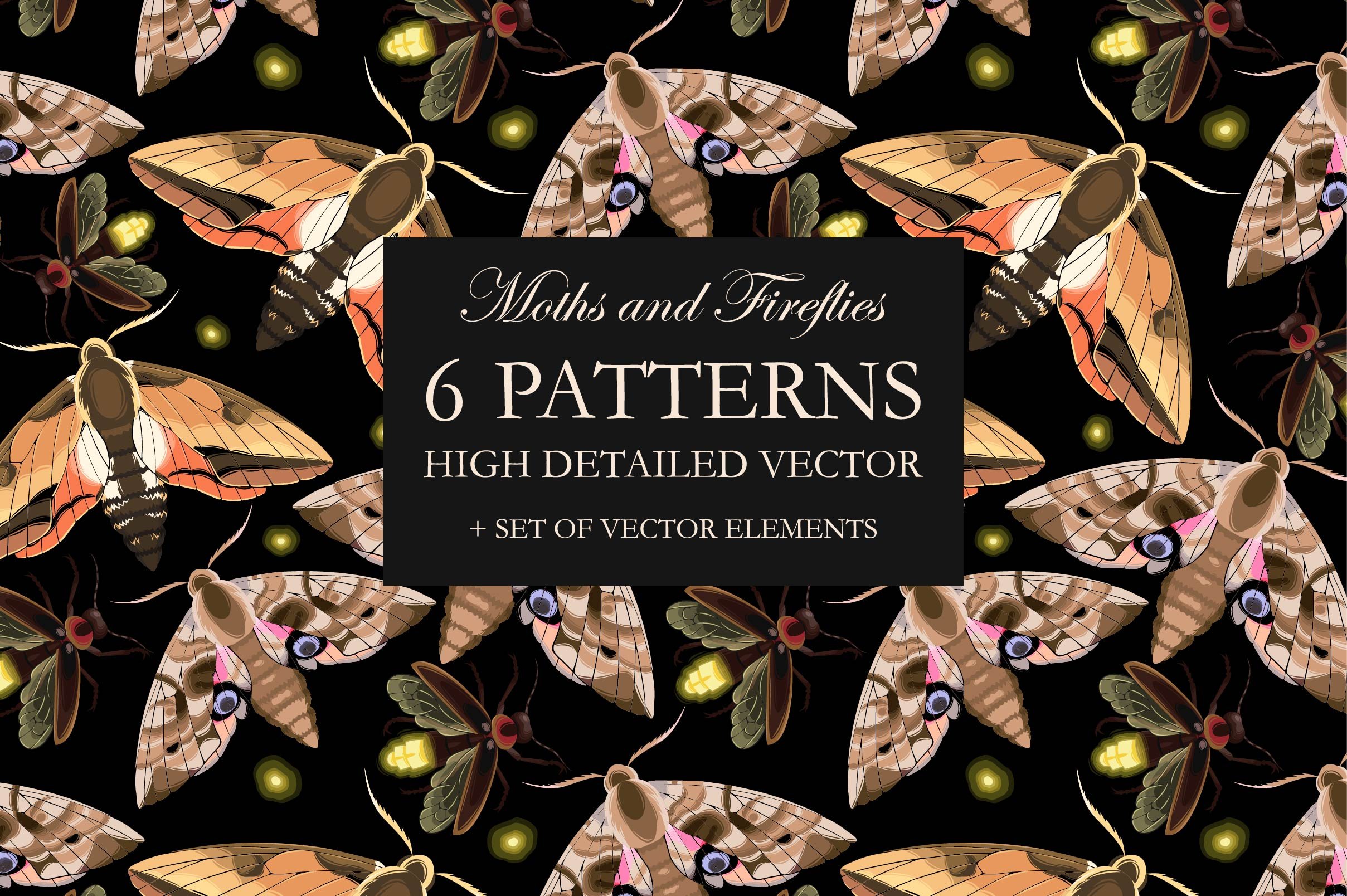 Moths and Fireflies Patterns cover image.