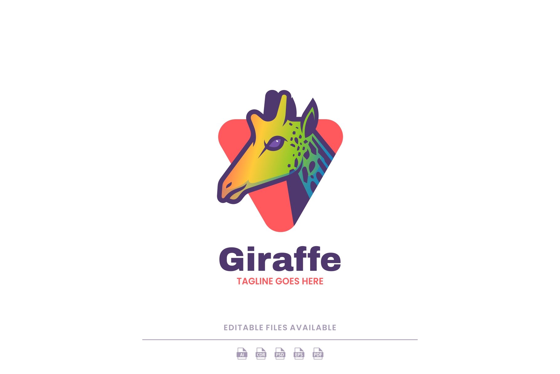 Giraffe Color Mascot Logo cover image.