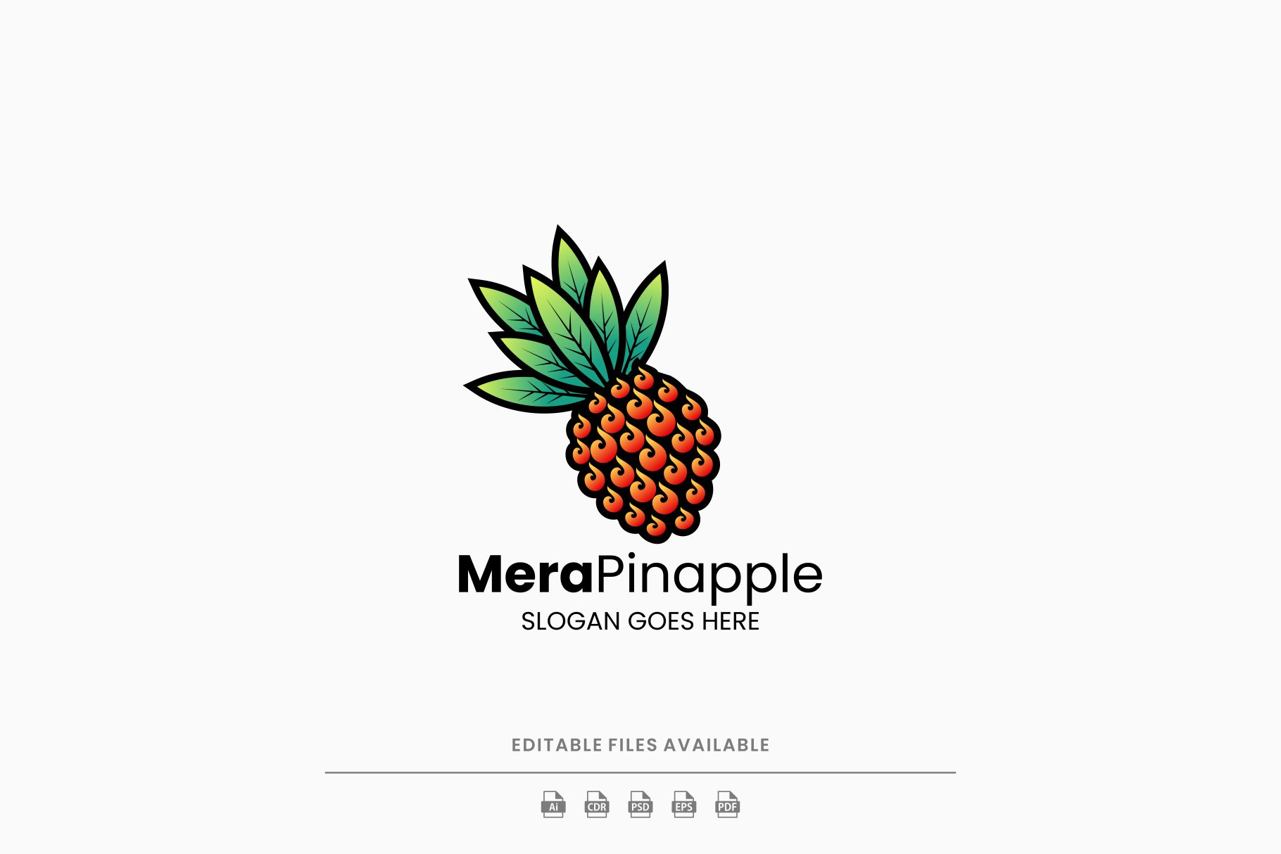 Merapi Pineapple Gradient Logo cover image.