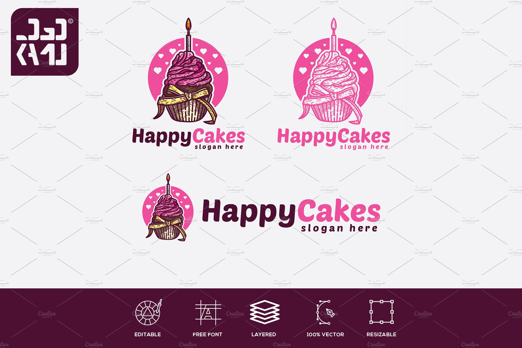 Happy Cakes Logo cover image.