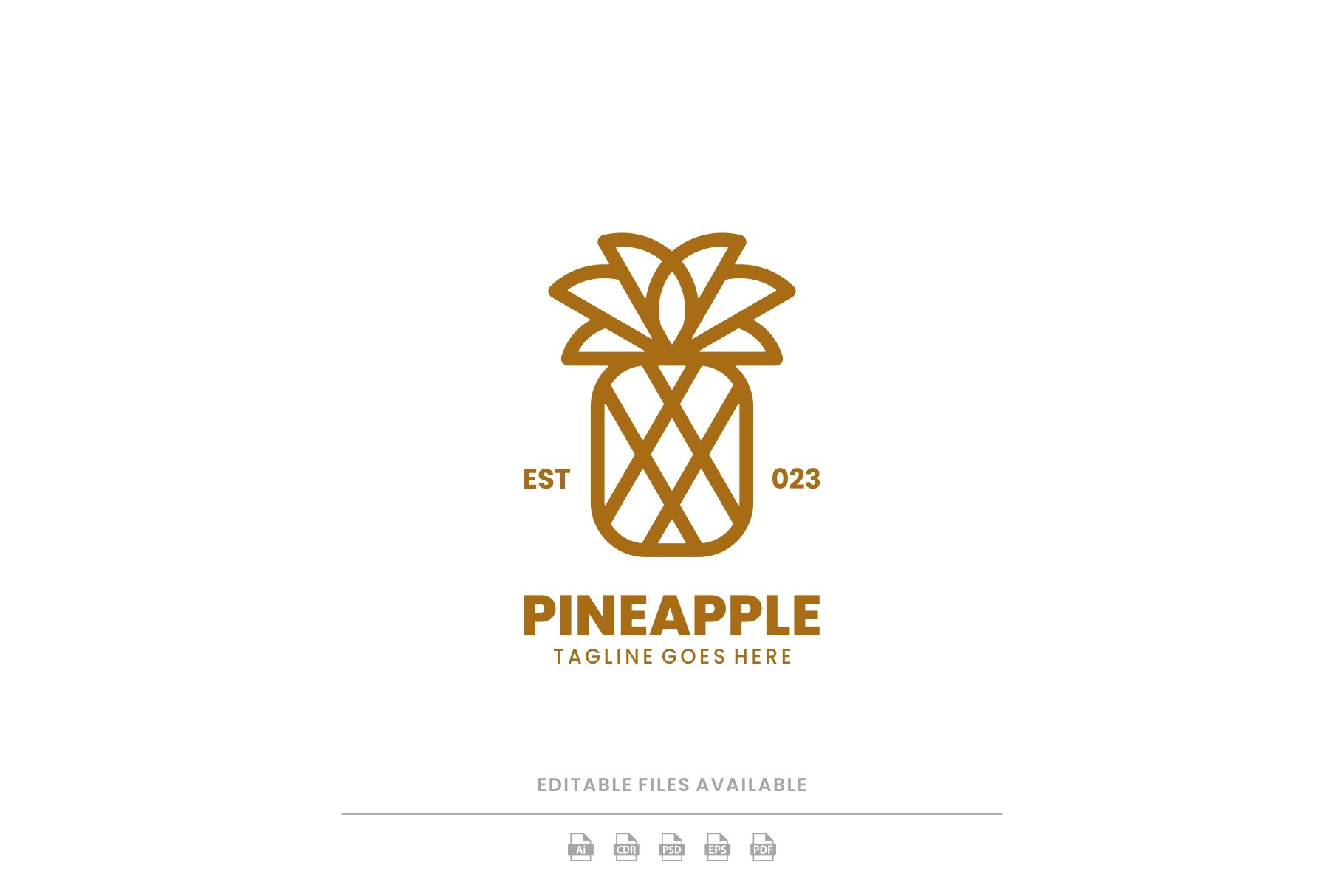 Pineapple Line Art Logo cover image.