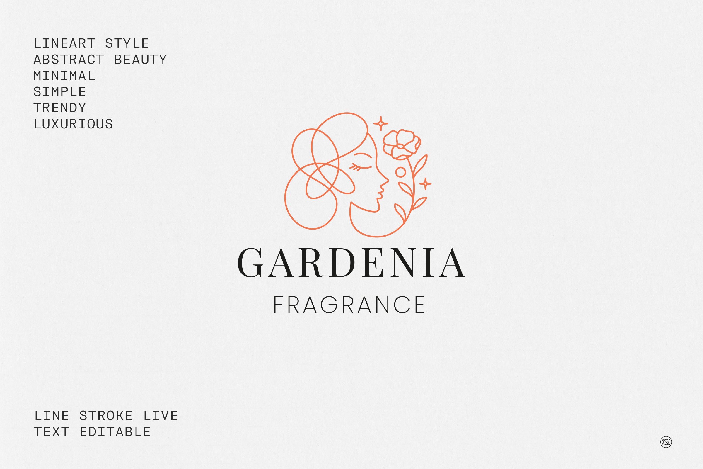 Gardenia Logo Template preview image.