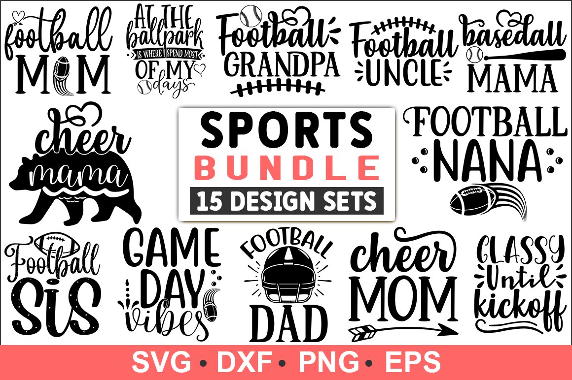 Sports SVG Bundle, Sports Quotes cover image.