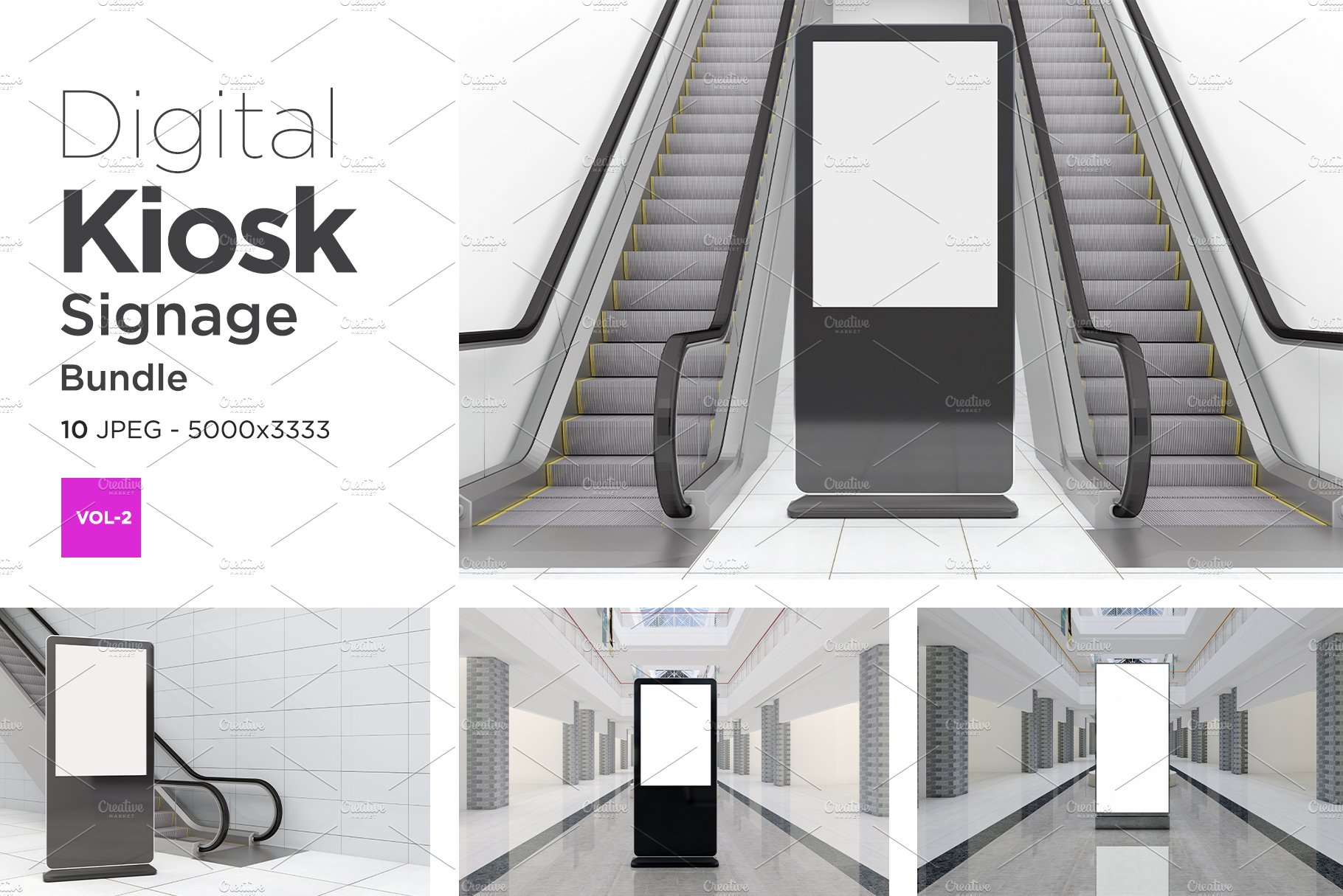 Kiosk Digital Sign Mockup Vol 2 cover image.