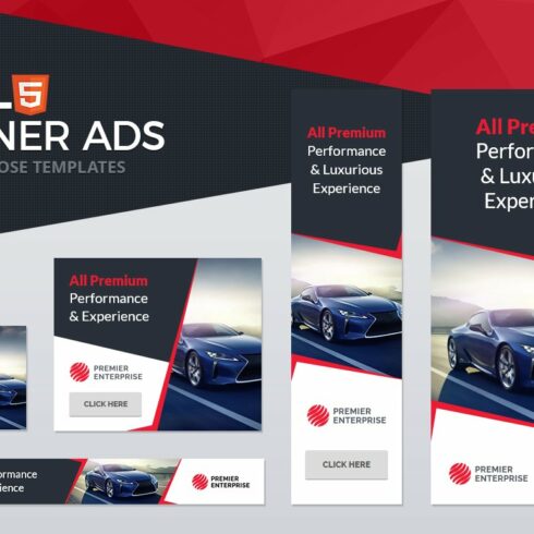 HTML5 Animated Banner Ad Templates cover image.