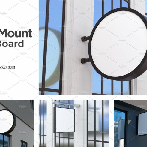 Wall Mount Sign Mockup Set Vol-7 cover image.