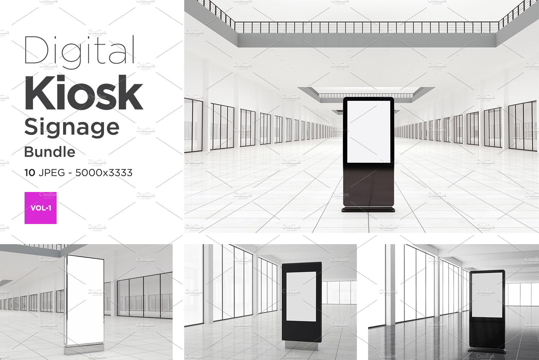 Kiosk Digital Sign Mockup Vol 1 cover image.