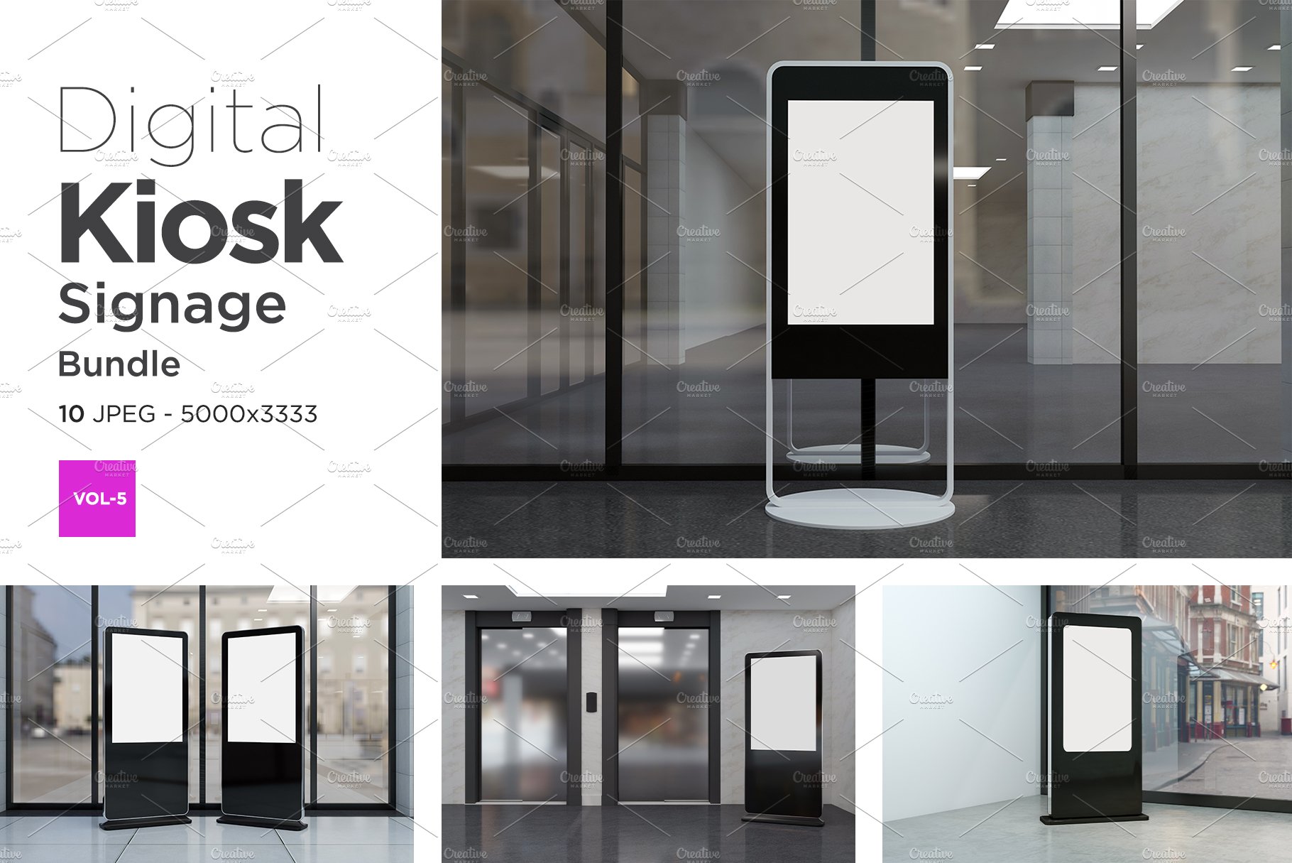 Kiosk Digital Sign Mockup Vol 5 cover image.