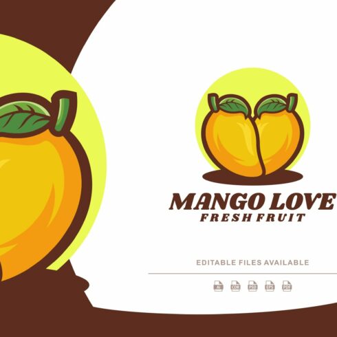 Mango Love Simple Mascot Logo cover image.