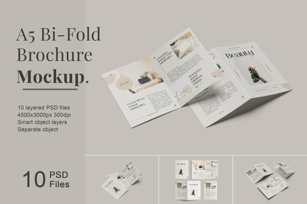 A5 Bifold Brochure Mockup – MasterBundles