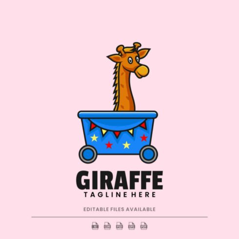 Giraffe Mascot Cartoon Logo cover image.