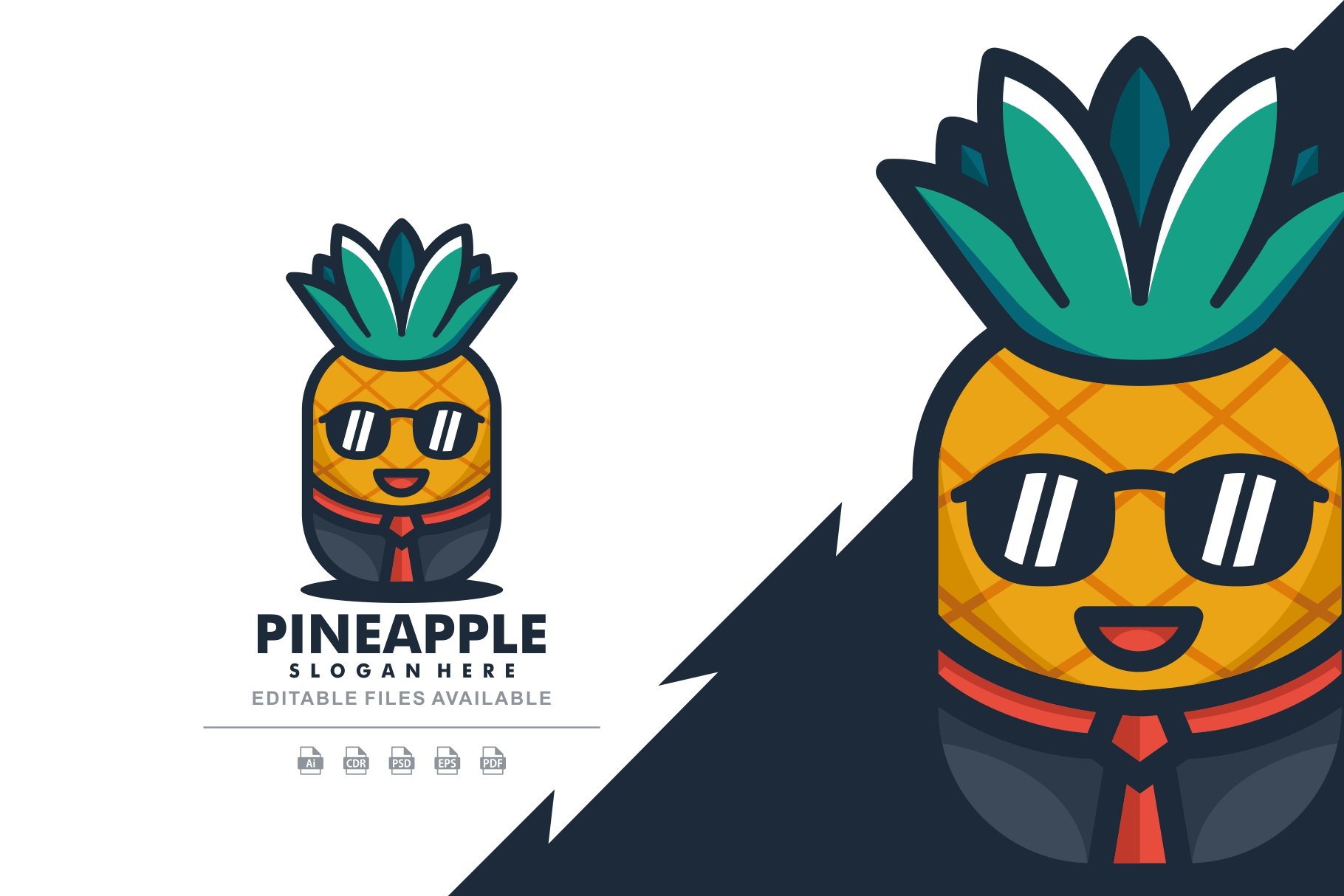Pineapple Mascot Cartoon Logo cover image.