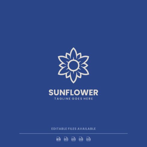 Sunflower Line Art Logo cover image.