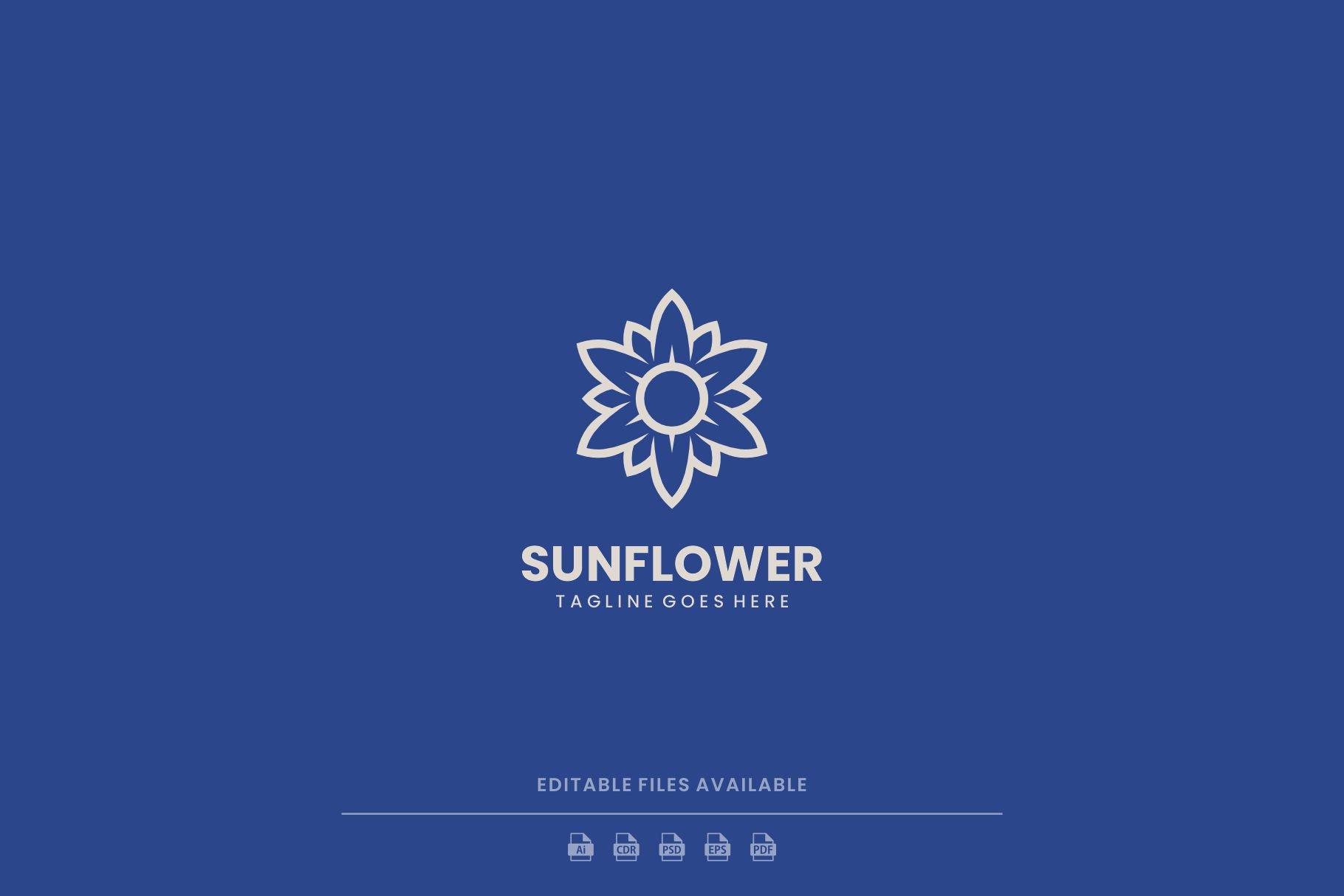 Sunflower Line Art Logo cover image.