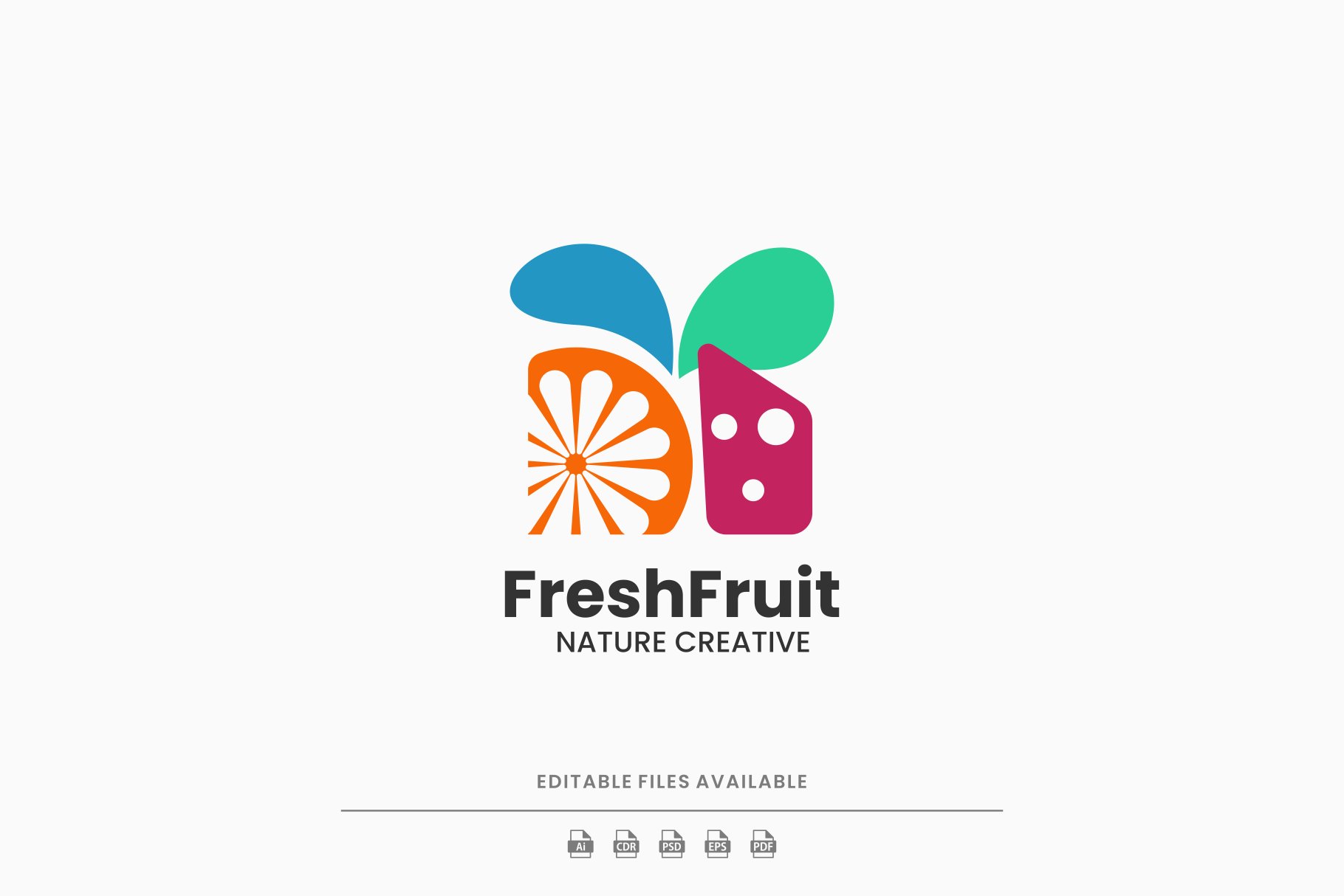 Fresh Fruit Simple Logo cover image.