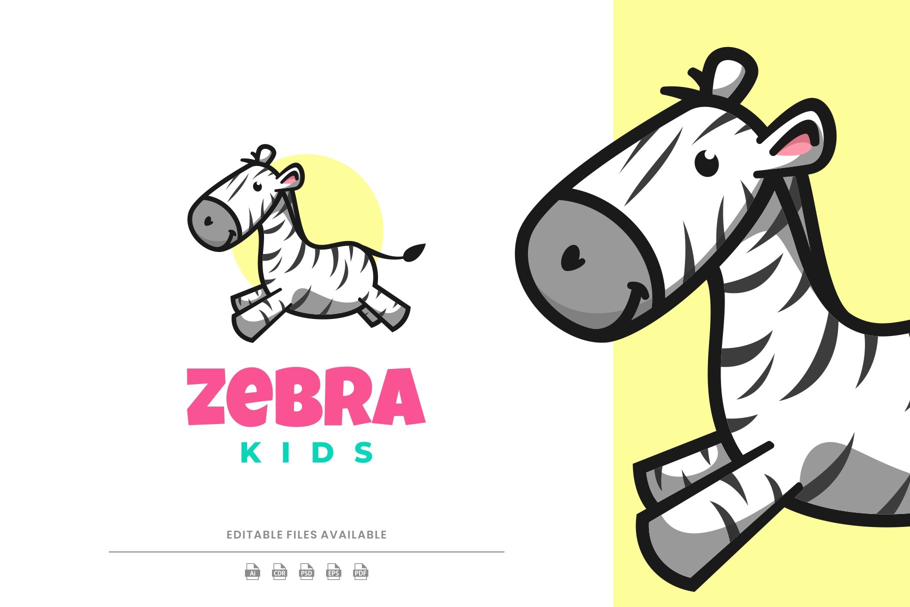 Zebra Kids Gradient Colorful Logo cover image.