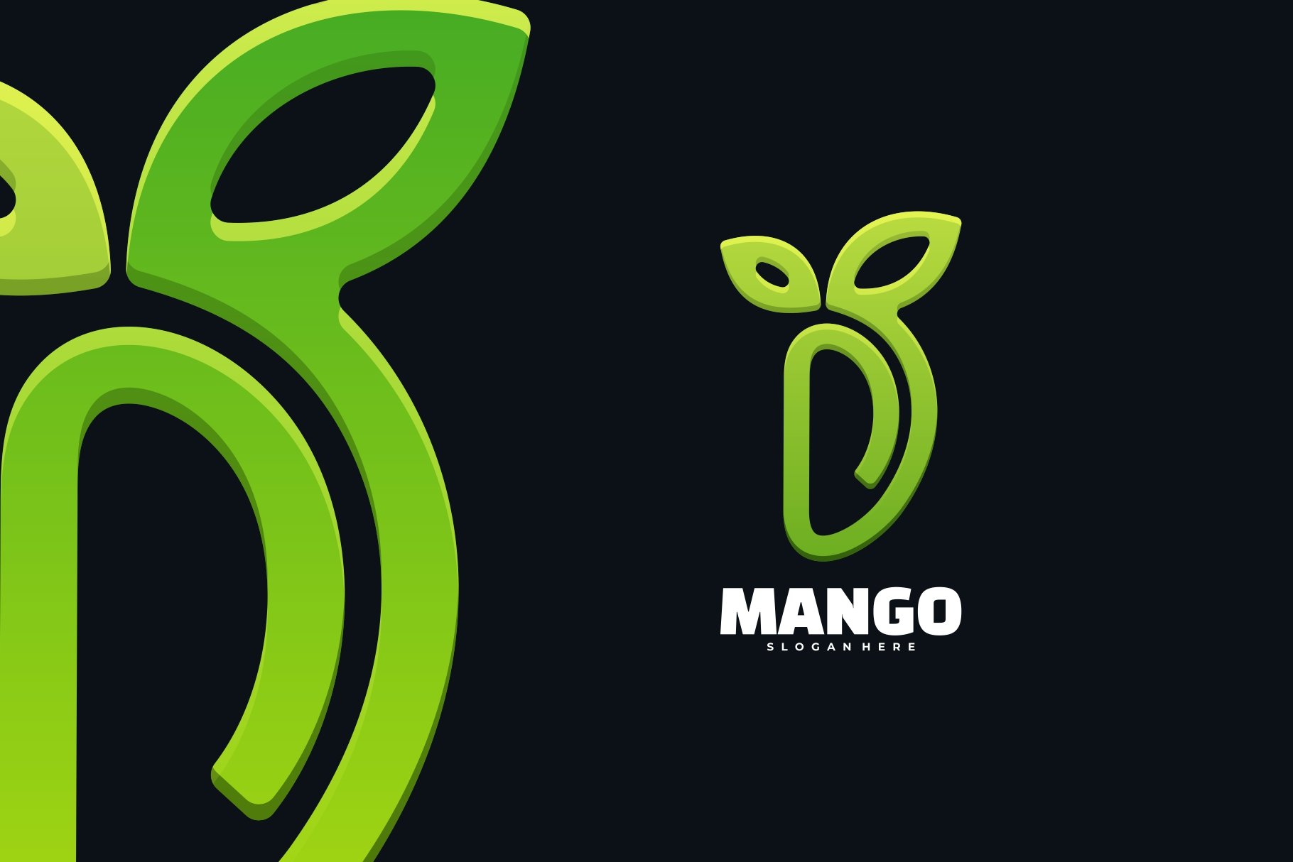 Mango Gradient Line Art Logo cover image.