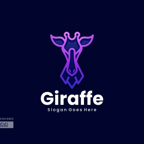 Giraffe Gradient Line Art Logo cover image.
