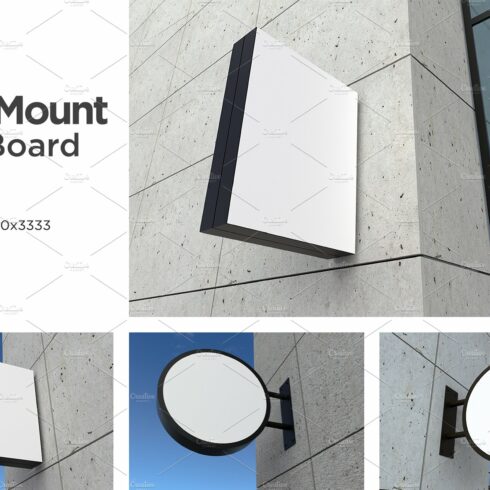 Wall Mount Sign Mockup Set Vol-1 cover image.