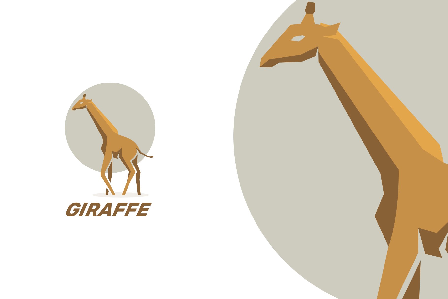 Giraffe Simple Mascot Logo cover image.