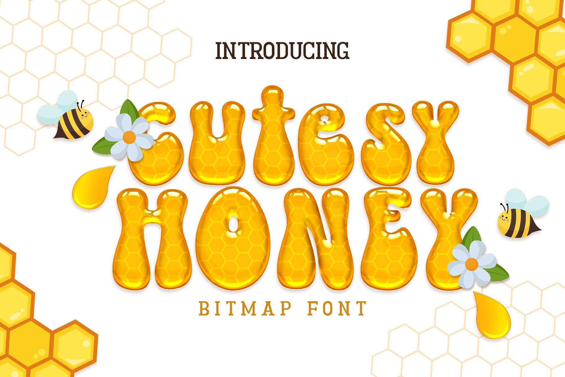 Cutesy Honey Bitmap Font cover image.