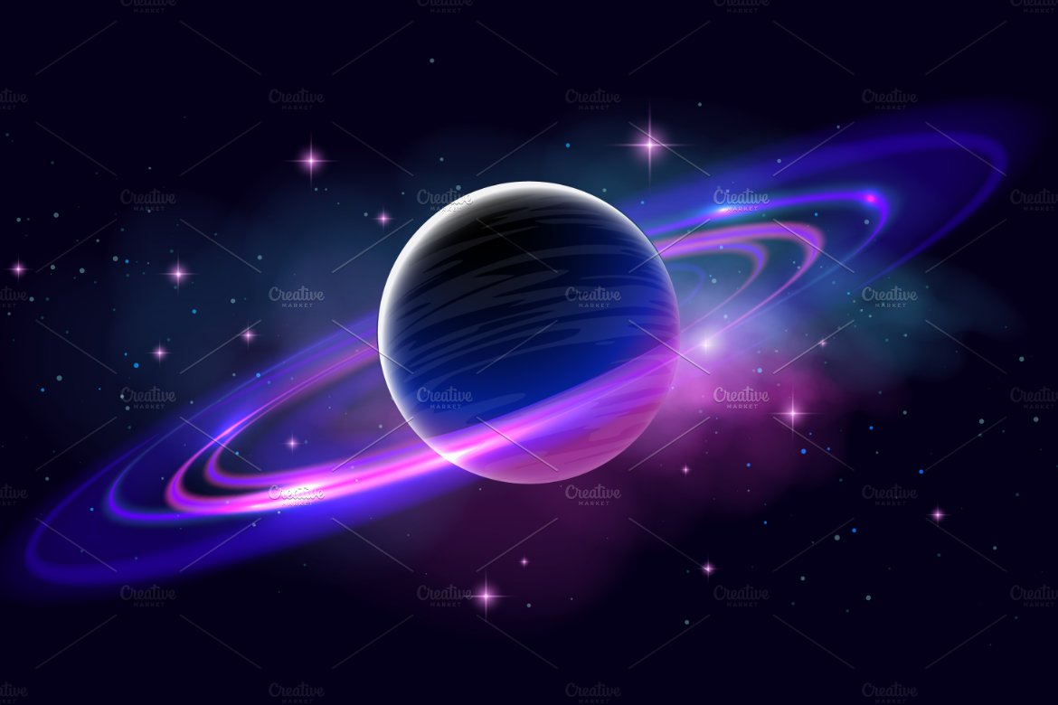 Space Planets | Vector Set preview image.