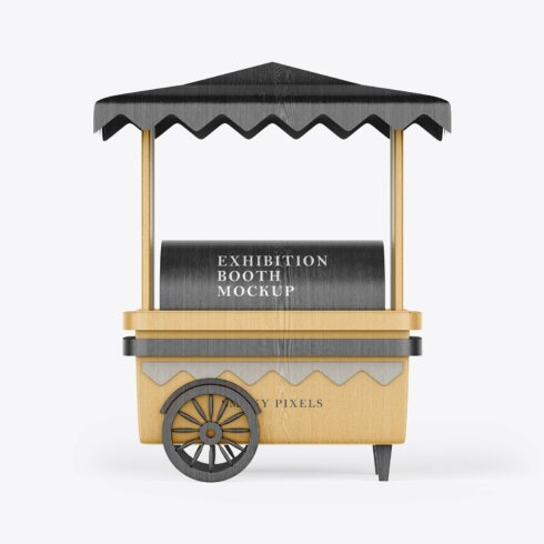 Wooden Exhibition Booth Mockup cover image.