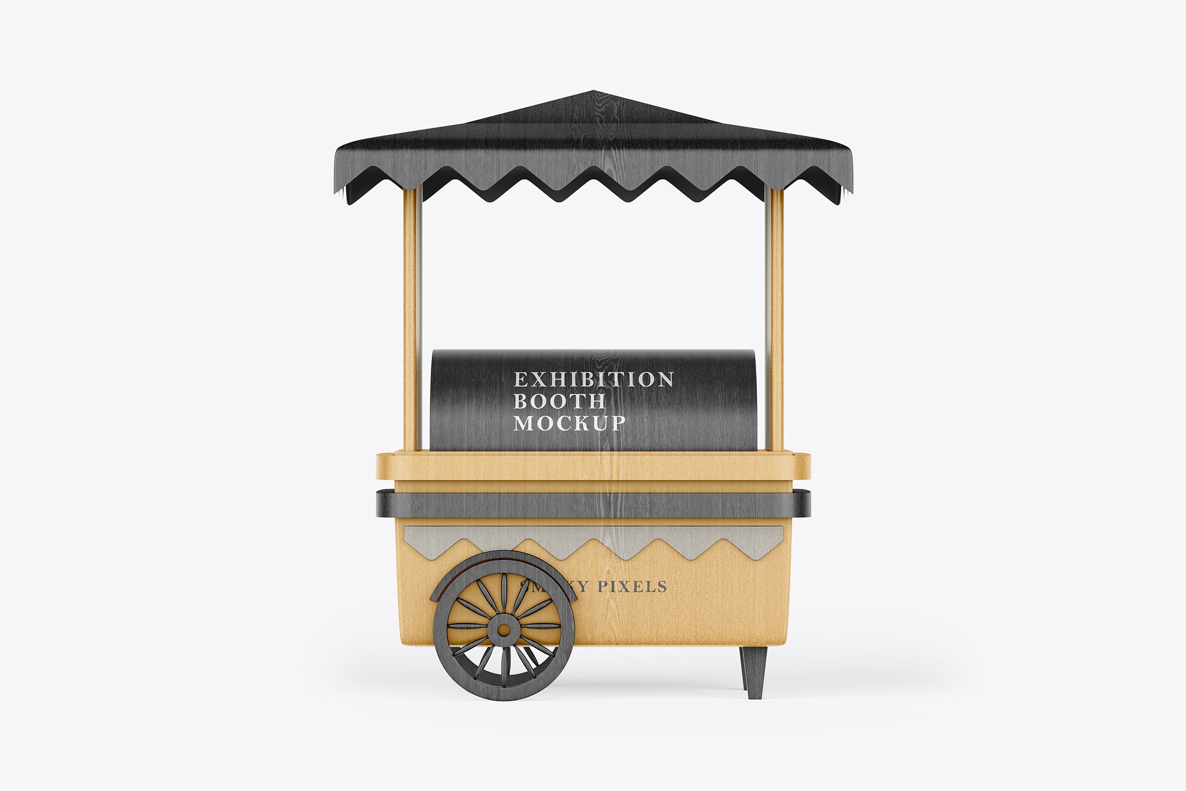 Wooden Exhibition Booth Mockup cover image.