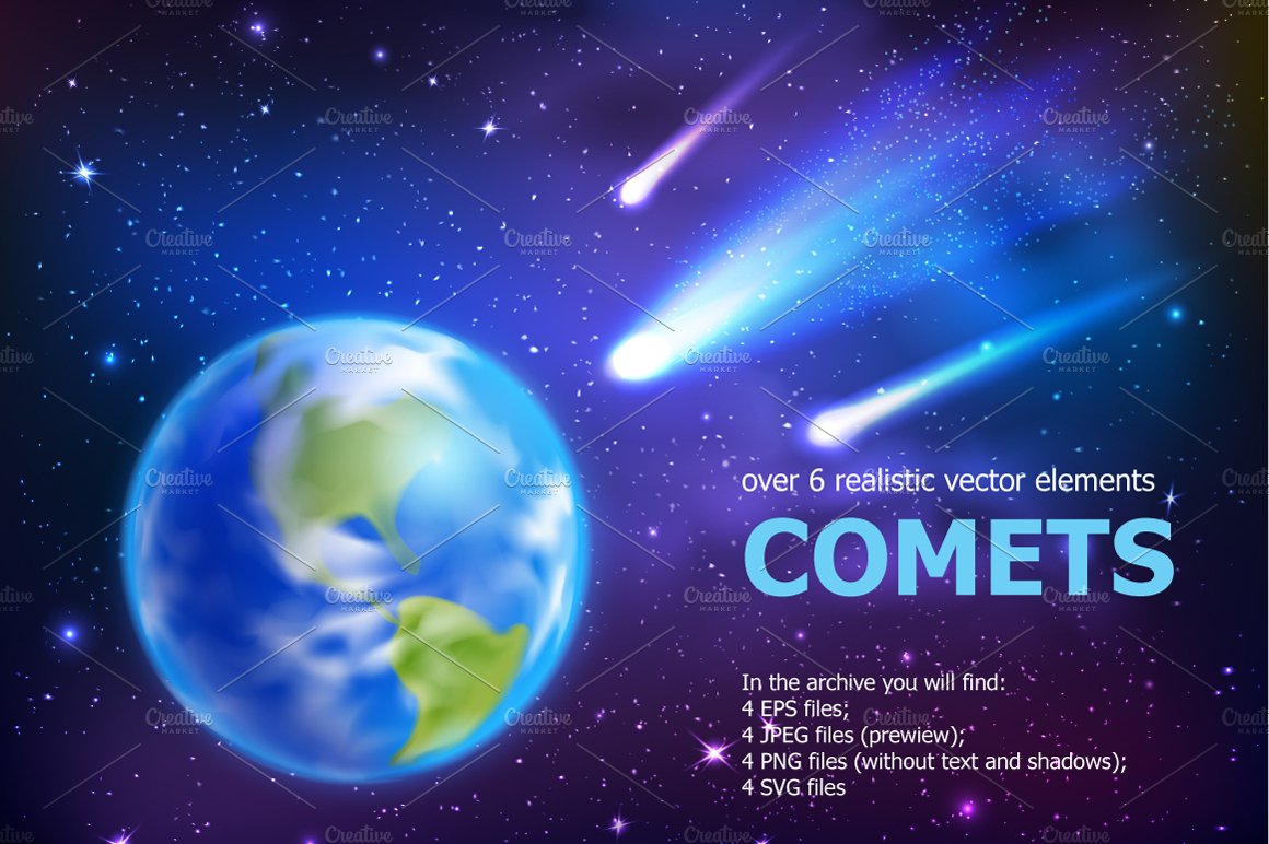 Realistic Comets Set cover image.
