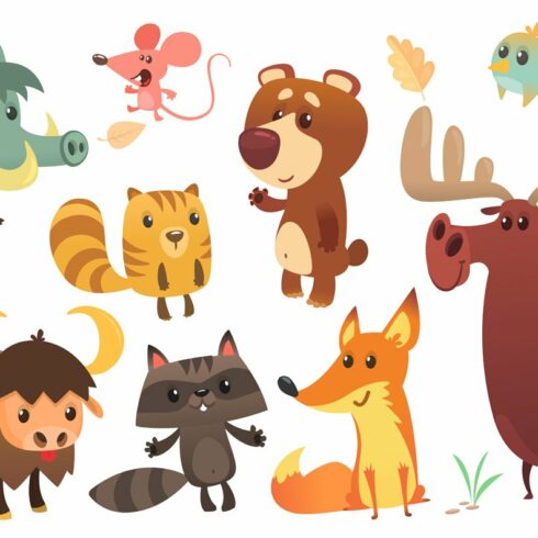 Cartoon forest animals cover image.
