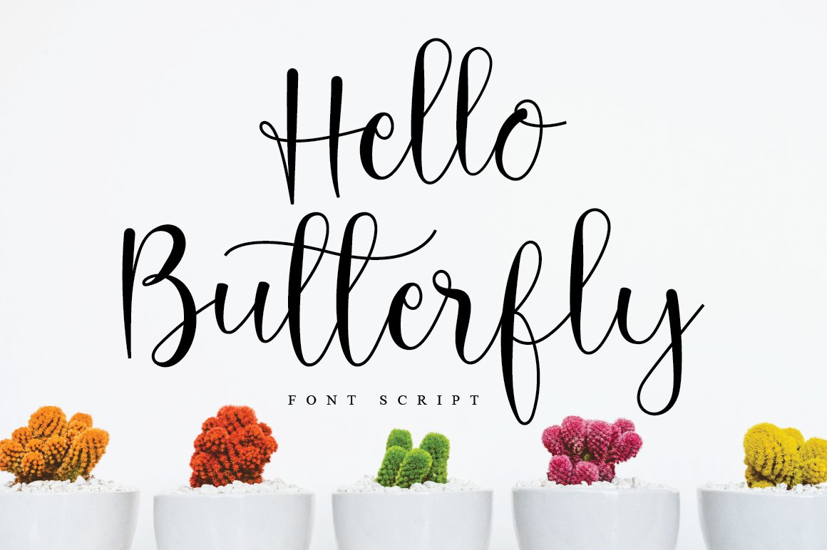 Hello Butterfly Font Script cover image.