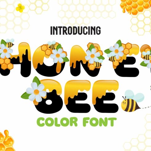 Honey Bee Color Fonts cover image.