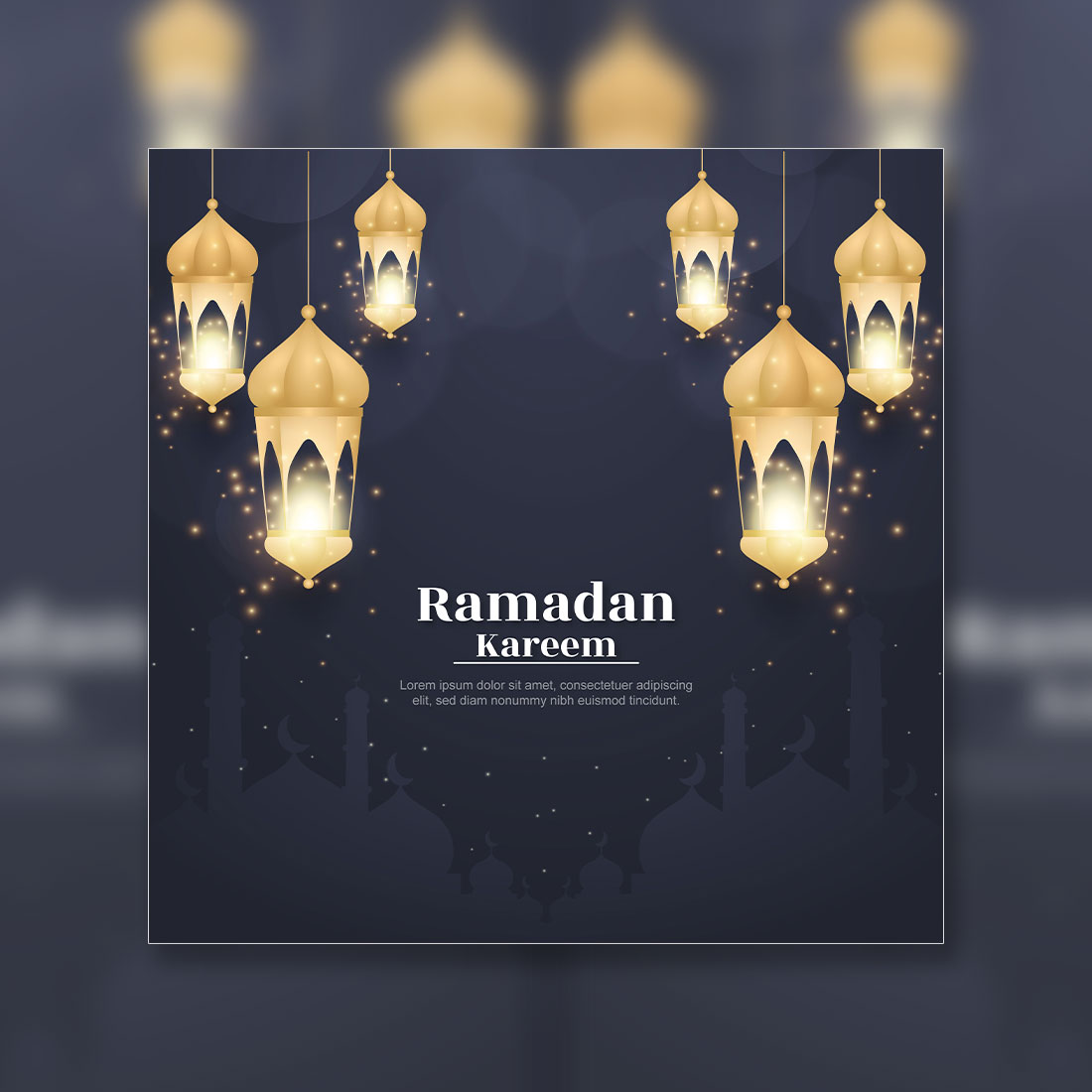 Ramadan and eid ul-fitr social media banner template cover image.
